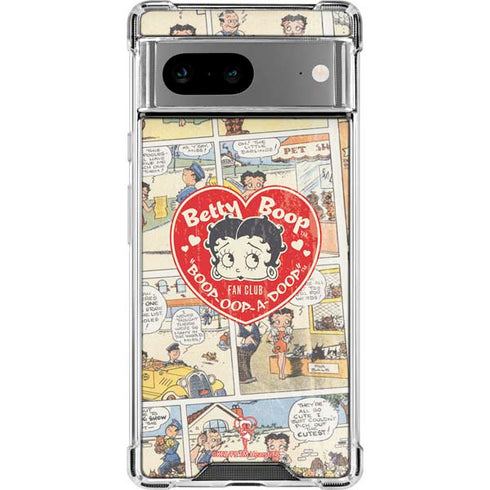Betty Boop Comic Strip Google Pixel 7a Clear Case